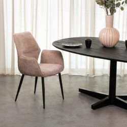 180123101_setting_1 LABEL51 Eetkamerstoel Morris - Clay - Elite - Black Frame