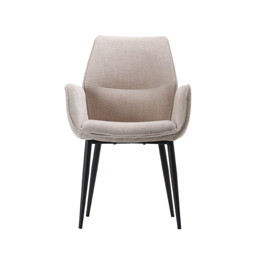 LABEL51 Eetkamerstoel Morris - Naturel - Elite - Black Frame