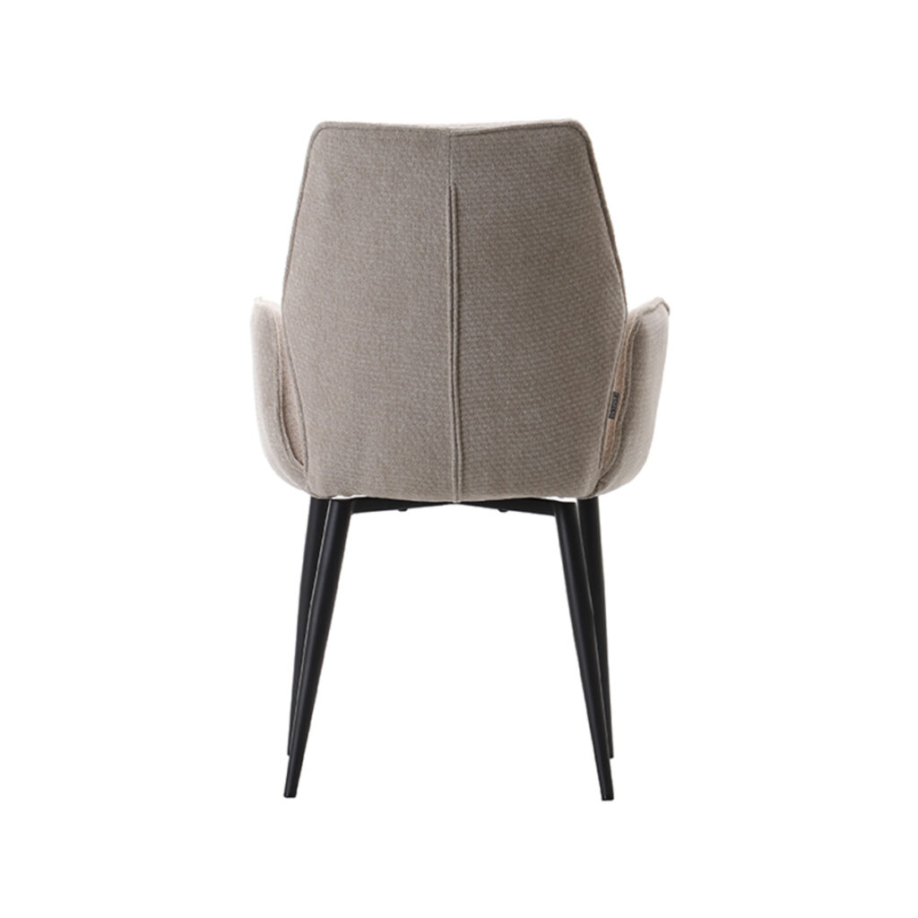 LABEL51 Eetkamerstoel Morris - Naturel - Elite - Black Frame