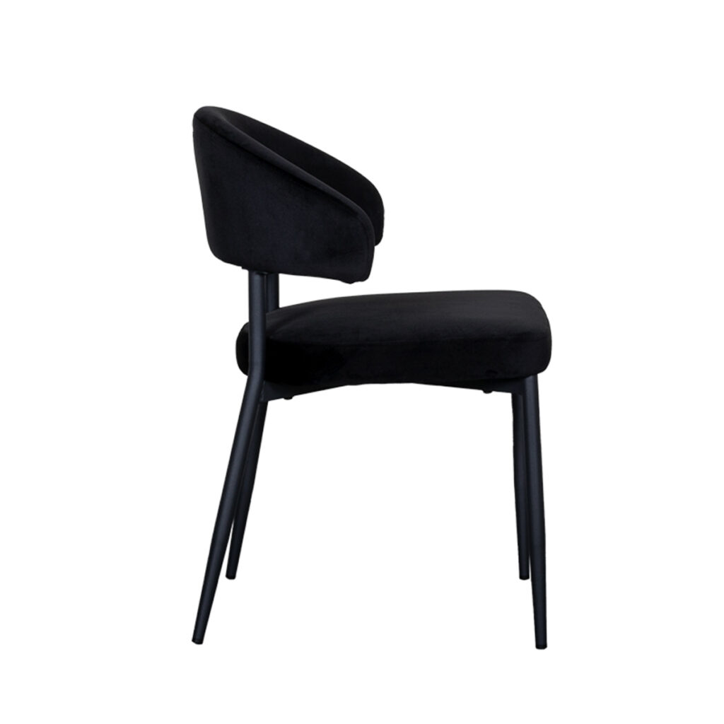 180123111_03_1 LABEL51 Eetkamerstoel Bliss - Zwart - Fluweel - Black Frame