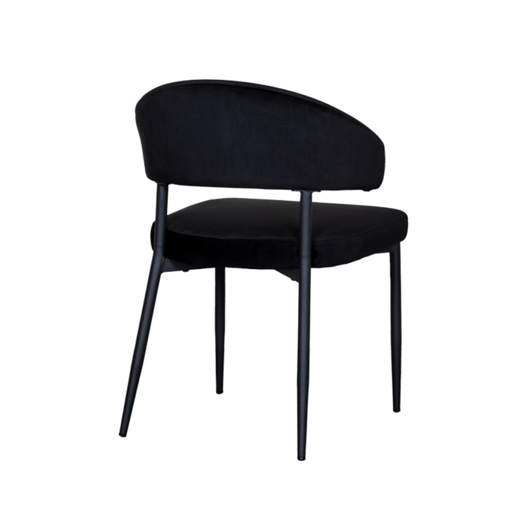 180123111_04_1 LABEL51 Eetkamerstoel Bliss - Zwart - Fluweel - Black Frame