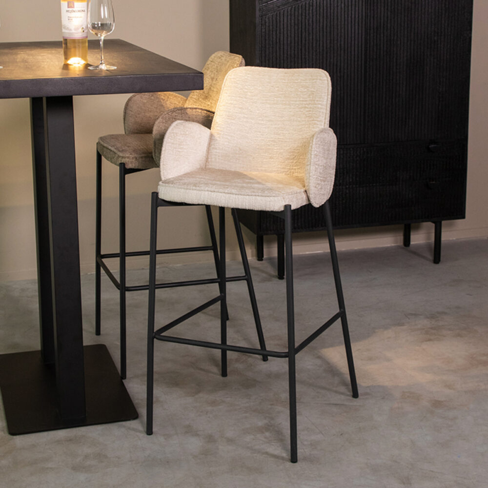 180123168_setting_1 LABEL51 Barkruk Joni - Crème - Elegance - Zithoogte 78