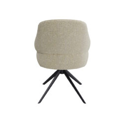 LABEL51 Eetkamerstoel Bern - Naturel - Boucle - Black Frame