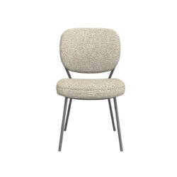 LABEL51 Eetkamerstoel Singapore - Naturel - Boucle - Black Frame