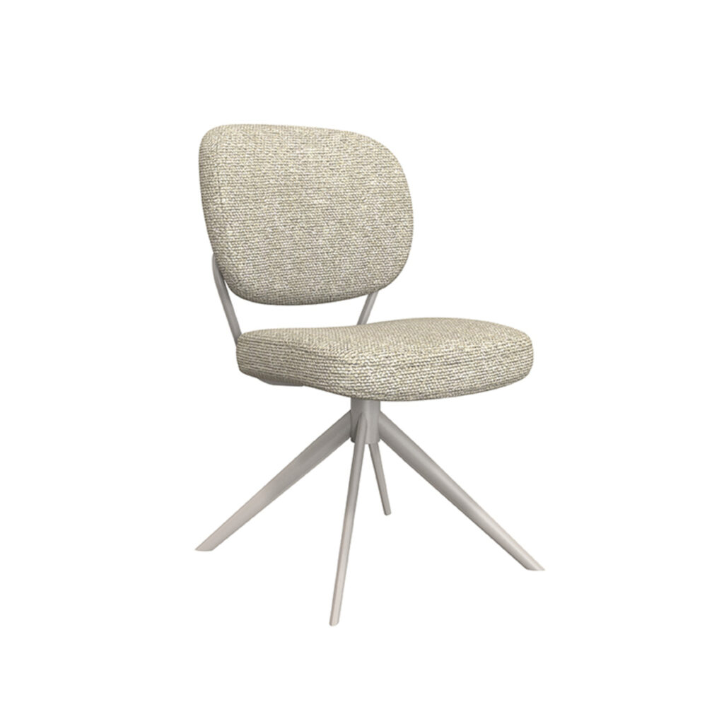 LABEL51 Eetkamerstoel Geneva - Naturel - Boucle - Taupe Frame