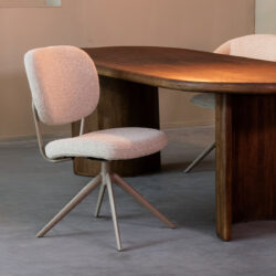 LABEL51 Eetkamerstoel Geneva - Naturel - Boucle - Taupe Frame