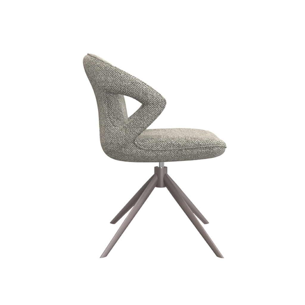18099363_03 LABEL51 Eetkamerstoel Zurich - Truffel grijs - Boucle - Bronze Frame