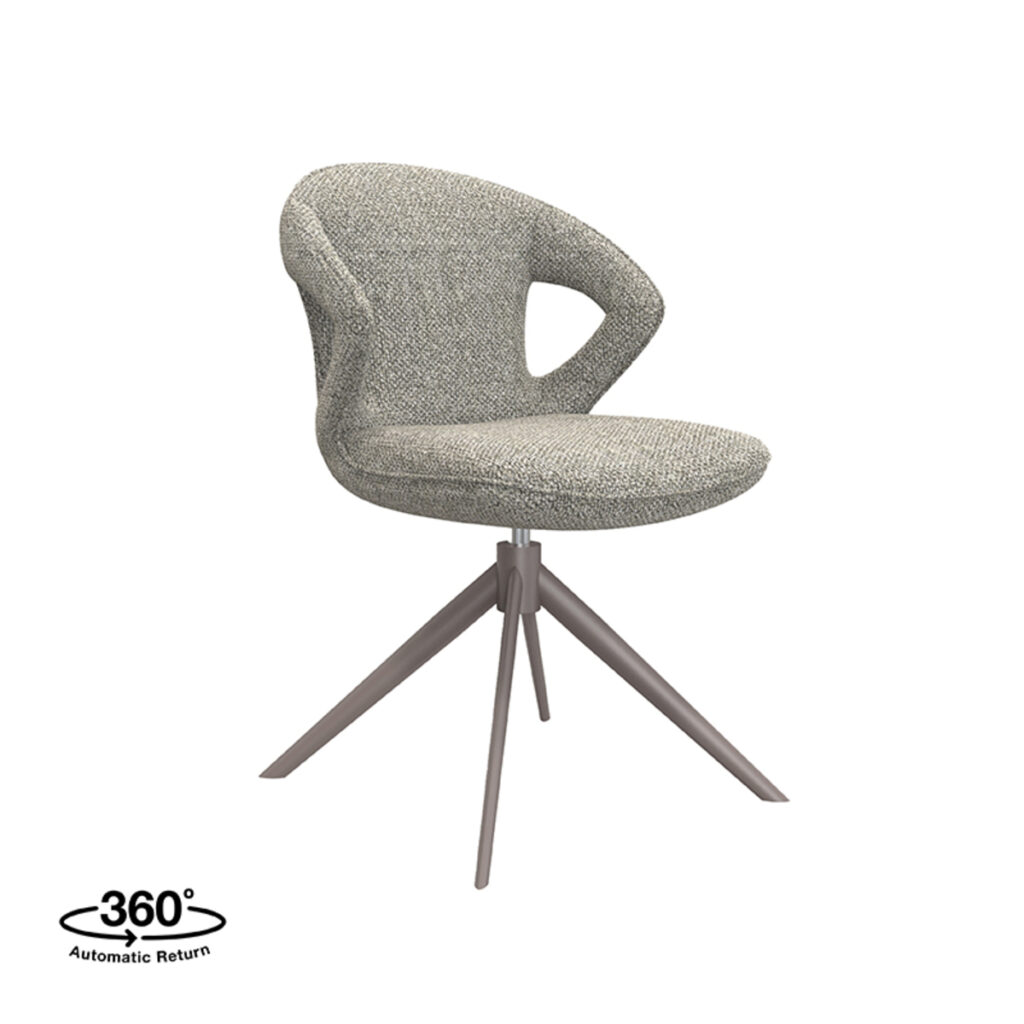 18099363_360AR LABEL51 Eetkamerstoel Zurich - Truffel grijs - Boucle - Bronze Frame