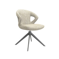 LABEL51 Eetkamerstoel Zurich - Naturel - Boucle - Black Frame