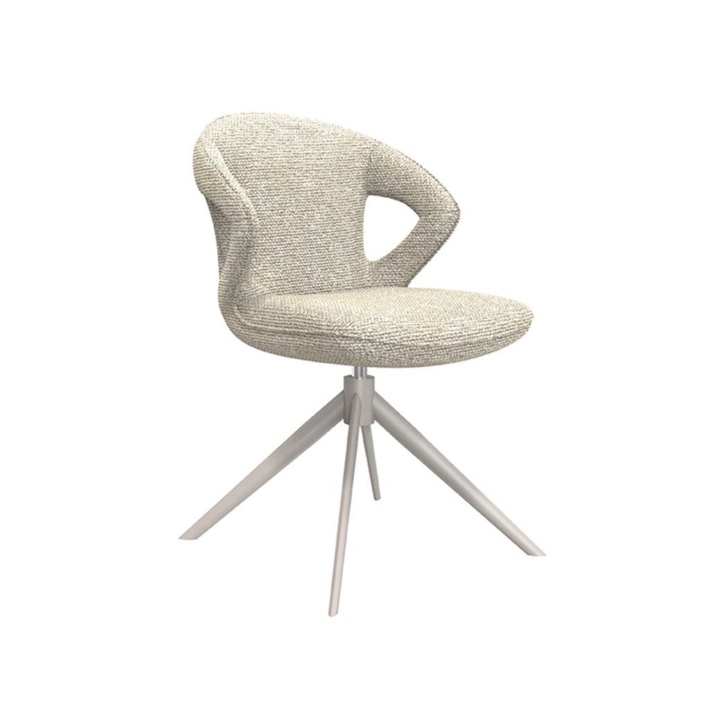 LABEL51 Eetkamerstoel Zurich - Naturel - Boucle - Taupe Frame