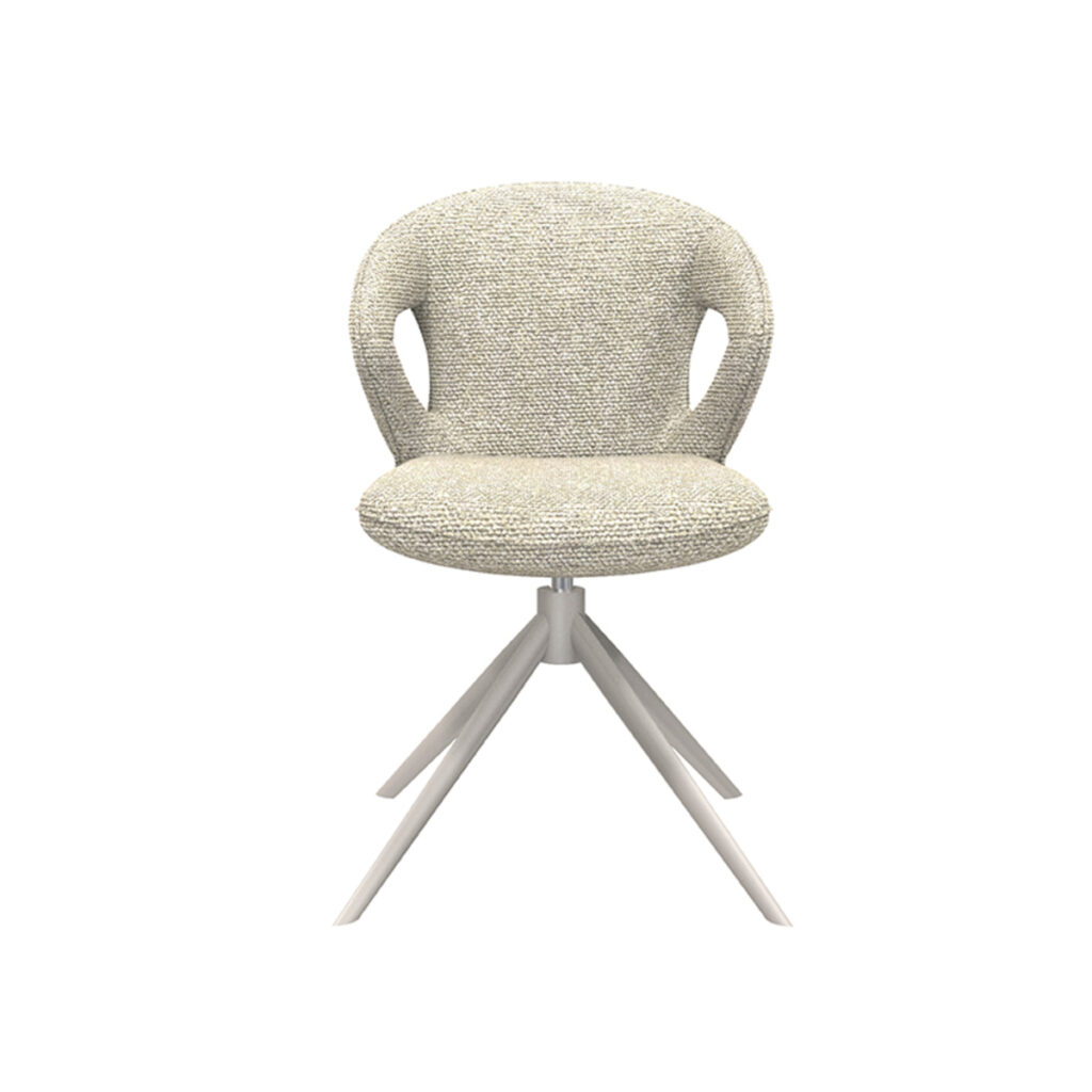 LABEL51 Eetkamerstoel Zurich - Naturel - Boucle - Taupe Frame