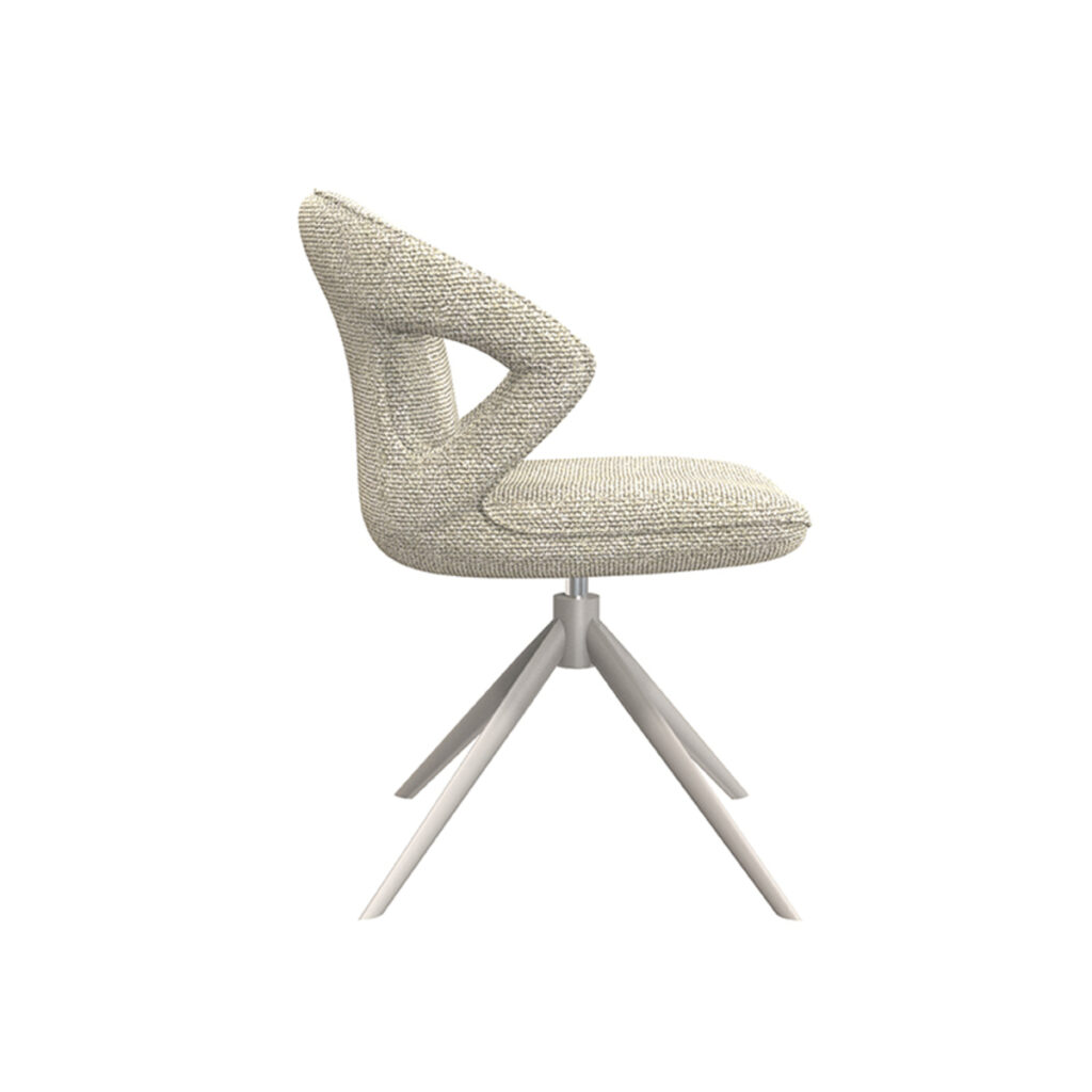 LABEL51 Eetkamerstoel Zurich - Naturel - Boucle - Taupe Frame