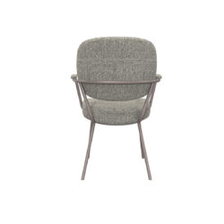 LABEL51 Eetkamerstoel Lausanne - Truffel grijs - Boucle - Bronze Frame