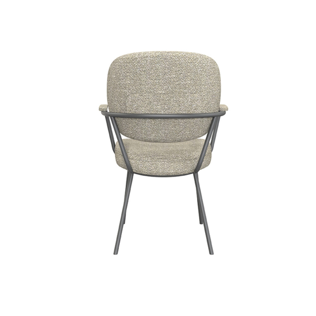 18099991_04 LABEL51 Eetkamerstoel Lausanne - Naturel - Boucle - Black Frame