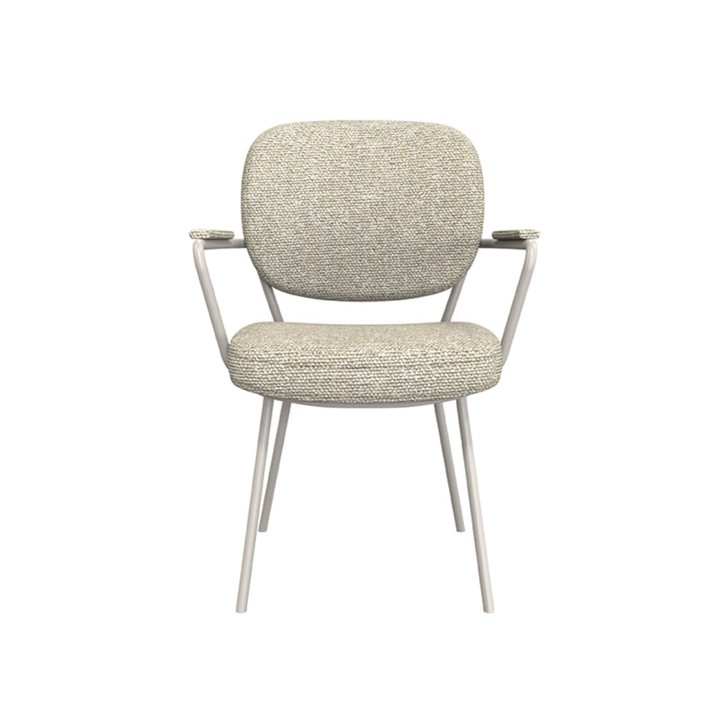 18099992_02 LABEL51 Eetkamerstoel Lausanne - Naturel - Boucle - Taupe Frame