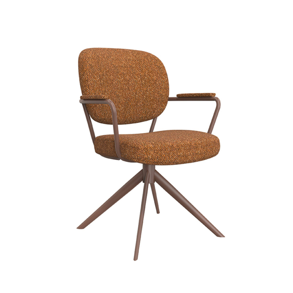 LABEL51 Eetkamerstoel Basel - Coral - Boucle - Coral Frame