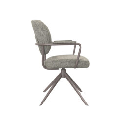 18099995_03 LABEL51 Eetkamerstoel Basel - Truffel grijs - Boucle - Bronze Frame