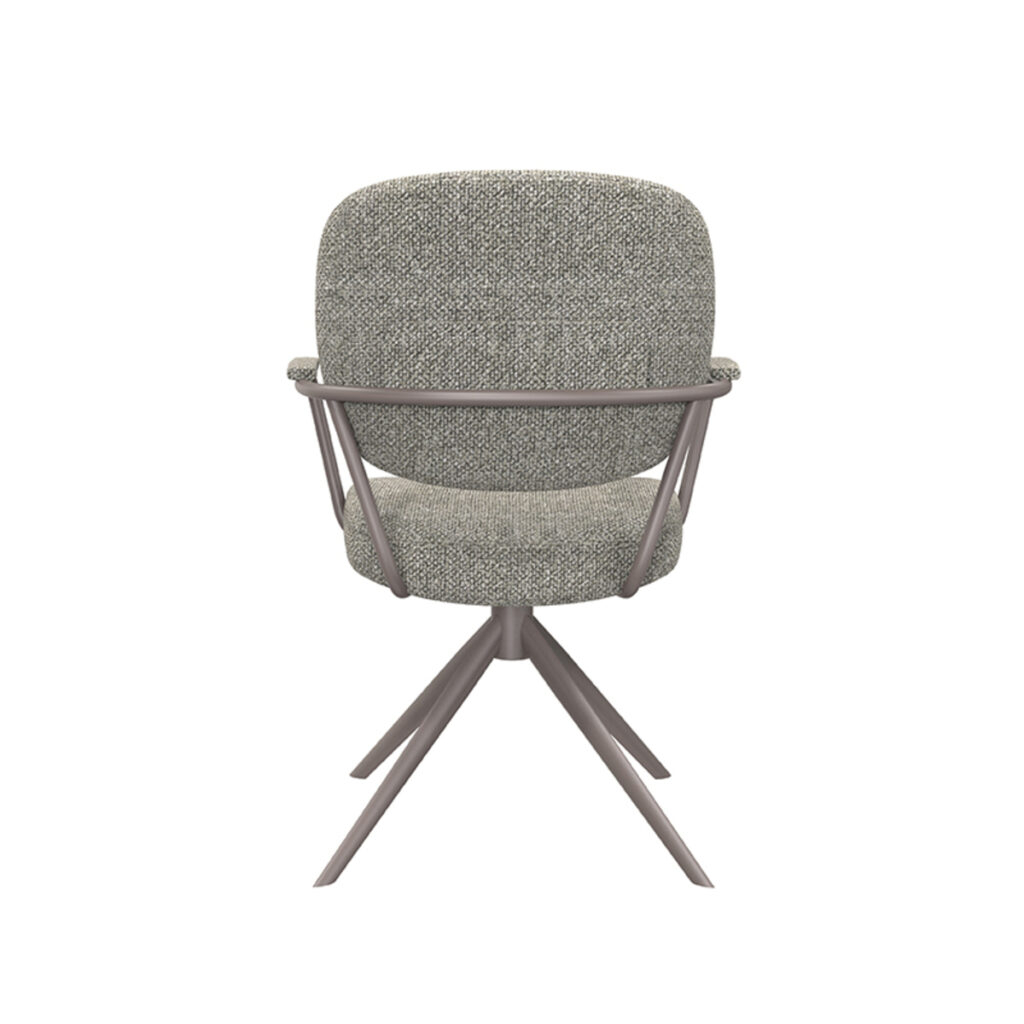 18099995_04 LABEL51 Eetkamerstoel Basel - Truffel grijs - Boucle - Bronze Frame