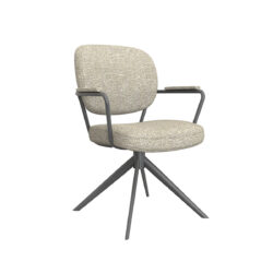 18099996_01 LABEL51 Eetkamerstoel Basel - Naturel - Boucle - Black Frame