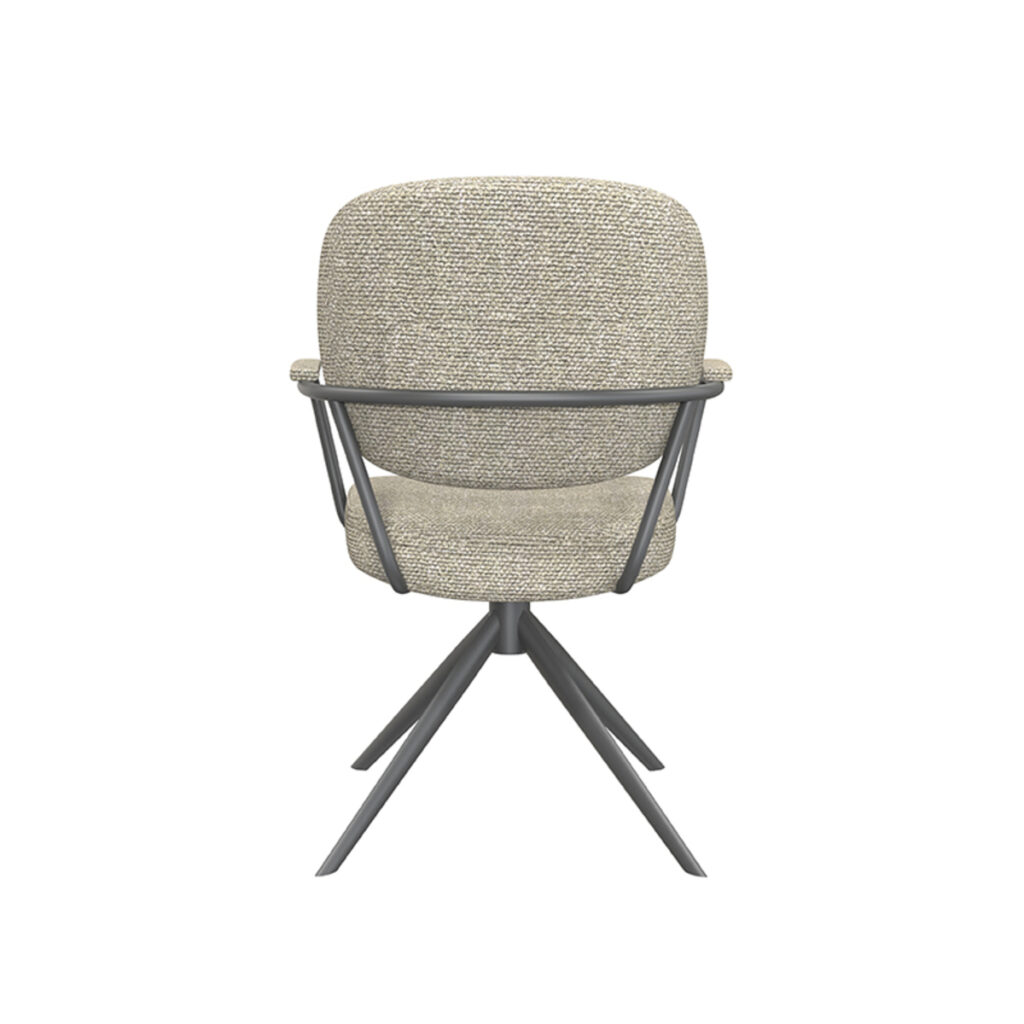 18099996_04 LABEL51 Eetkamerstoel Basel - Naturel - Boucle - Black Frame