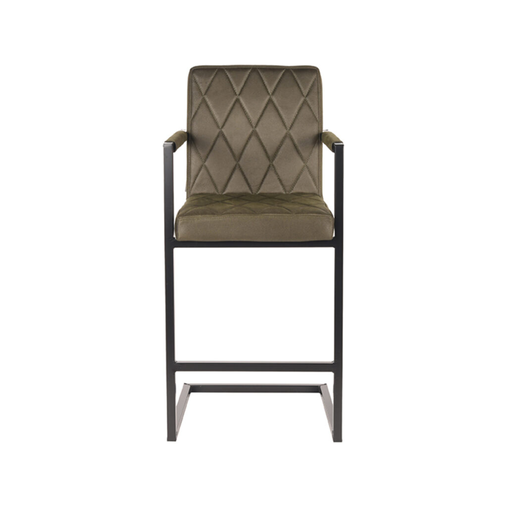 LABEL51 Barkruk Denmark - Army green - Microfiber - Zithoogte 67