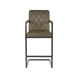 LABEL51 Barkruk Denmark - Army green - Microfiber - Zithoogte 67