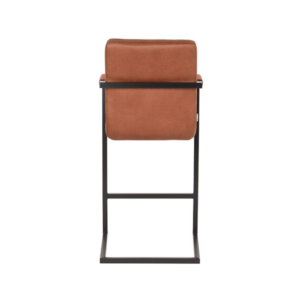 LABEL51 Barkruk Denmark - Cognac - Microfiber - Zithoogte 67