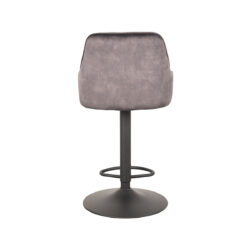 LABEL51 Barkruk Fender - Antraciet - Velours - Zithoogte 64-84