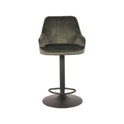 Barkruk_Fender_40x42x92-113cm_Hunter_Velours_Voorkant LABEL51 Barkruk Fender - Hunter - Velours - Zithoogte 64-84