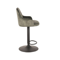 Barkruk_Fender_40x42x92-113cm_Hunter_Velours_Zijkant LABEL51 Barkruk Fender - Hunter - Velours - Zithoogte 64-84