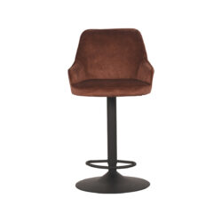 LABEL51 Barkruk Fender - Rust - Velours - Zithoogte 64-84