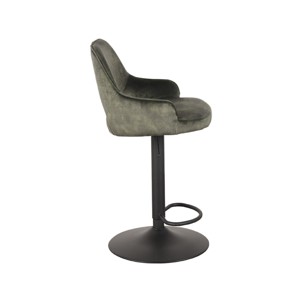 LABEL51 Barkruk Fer - Hunter - Velours - Zithoogte 64-84