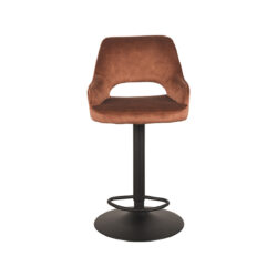 LABEL51 Barkruk Fer - Rust - Velours - Zithoogte 64-84