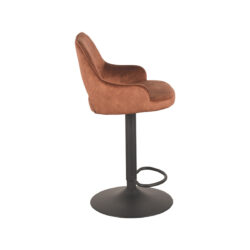 LABEL51 Barkruk Fer - Rust - Velours - Zithoogte 64-84