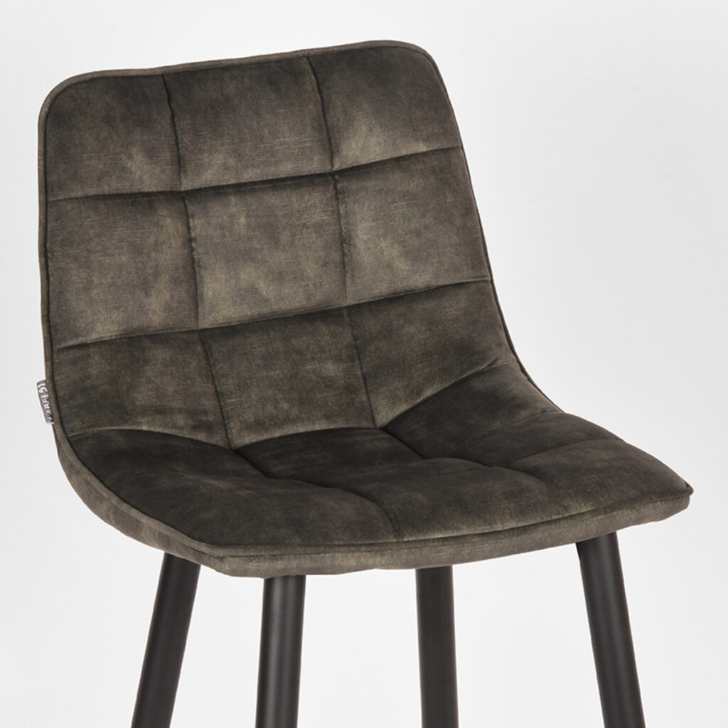 Barkruk_Jelt_Hunter_Velours_45x48x107_Cm_Detail LABEL51 Barkruk Jelt - Hunter - Velours - Zithoogte 78