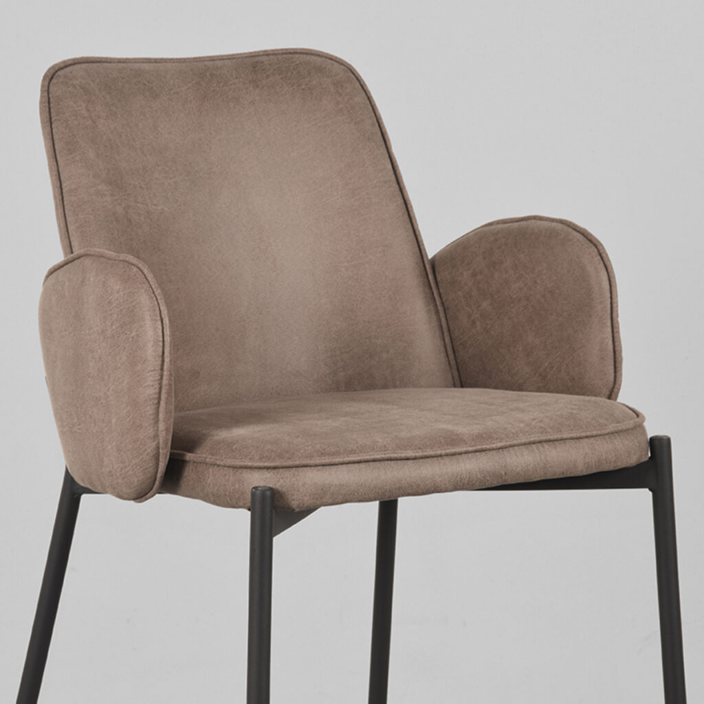 LABEL51 Barkruk Joni - Taupe - Micro Suede - Zithoogte 65