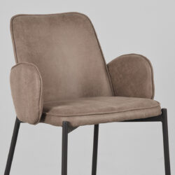 LABEL51 Barkruk Joni - Taupe - Micro Suede - Zithoogte 65