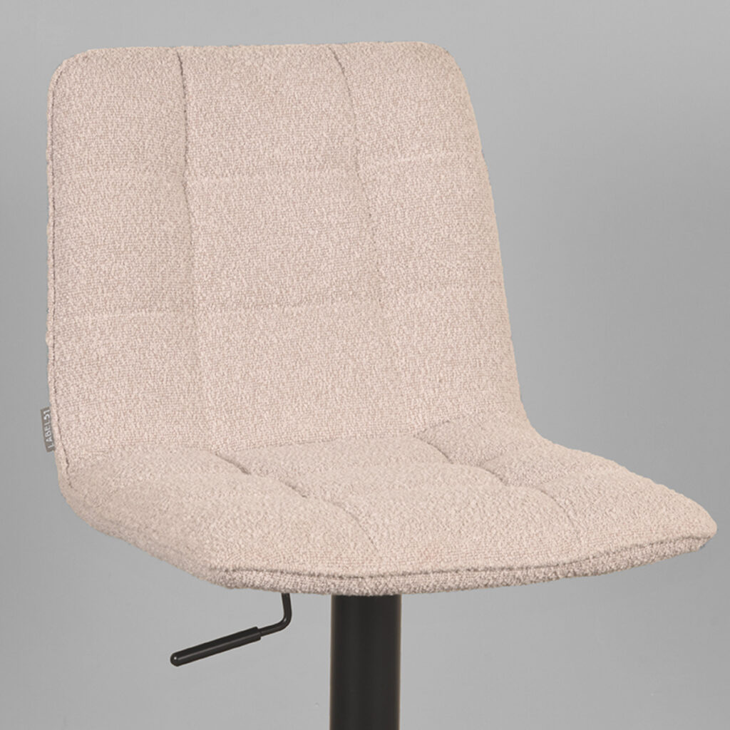 Barkruk_Juul_45x56x88-113_cm_Naturel_Touch_Detail LABEL51 Barkruk Juul - Naturel - Boucle - Zithoogte 55-81