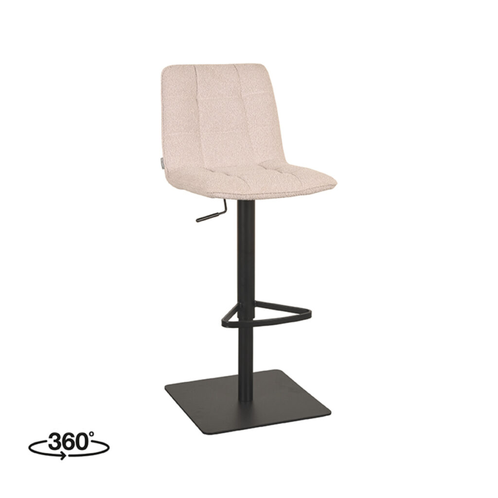 Barkruk_Juul_45x56x88-113_cm_Naturel_Touch_Perspectief_360 LABEL51 Barkruk Juul - Naturel - Boucle - Zithoogte 55-81