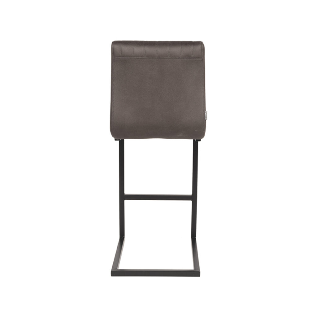 Barkruk_Milo_Antraciet_Microvezel_41x53x100_cm_Achterkant LABEL51 Barkruk Milo - Antraciet - Microfiber - Zithoogte 66