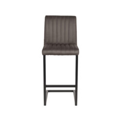 Barkruk_Milo_Antraciet_Microvezel_41x53x100_cm_Voorkant LABEL51 Barkruk Milo - Antraciet - Microfiber - Zithoogte 66