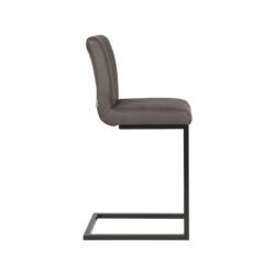 Barkruk_Milo_Antraciet_Microvezel_41x53x100_cm_Zijkant LABEL51 Barkruk Milo - Antraciet - Microfiber - Zithoogte 66