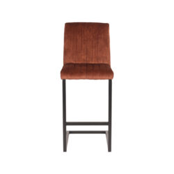 LABEL51 Barkruk Milo - Rust - Velours - Zithoogte 66