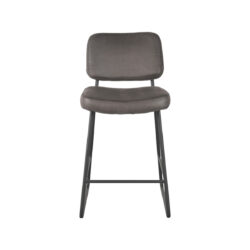 LABEL51 Barkruk Noah - Antraciet - Micro Suede - Zithoogte 65