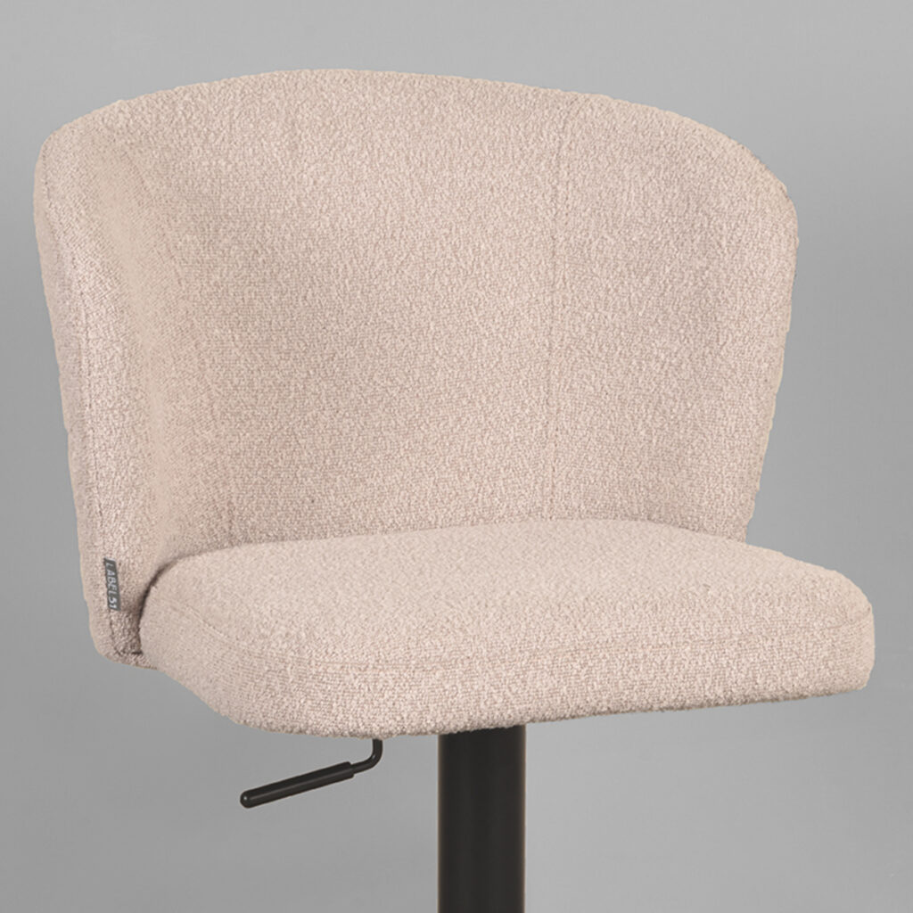 Barkruk_Wave_54x59x84_5-109_5_Cm_Naturel_Touch_Detail LABEL51 Barkruk Wave - Naturel - Boucle - Zithoogte 56-82