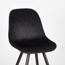 LABEL51 Eetkamerstoel Capri - Zwart - Fluweel - Black Frame