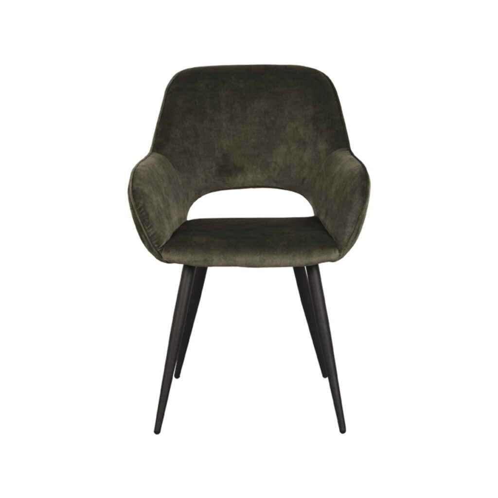 LABEL51 Eetkamerstoel Fer - Hunter - Velours - Black Frame