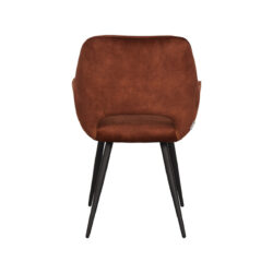 Eetkamerstoel_Chair_Fer_Rust_Velours_60x59x87_cm_Achter LABEL51 Eetkamerstoel Fer - Rust - Velours - Black Frame