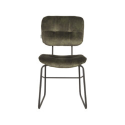 LABEL51 Eetkamerstoel Dez - Hunter - Velours - Black Frame