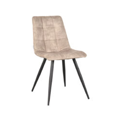 LABEL51 Eetkamerstoel Jelt - Zand - Velours - Black Frame